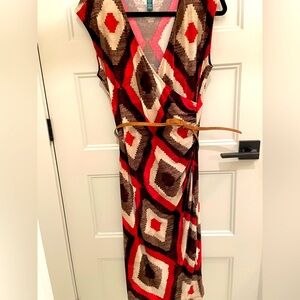 Large Ralph Lauren crossover dress with belt